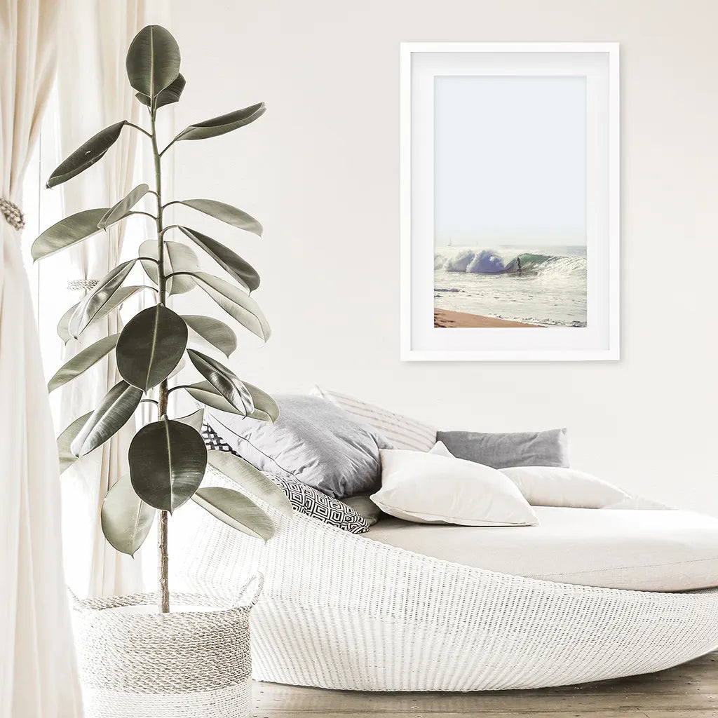 Kalifornien Surfen. Küstenwellen Wandkunstdruck
