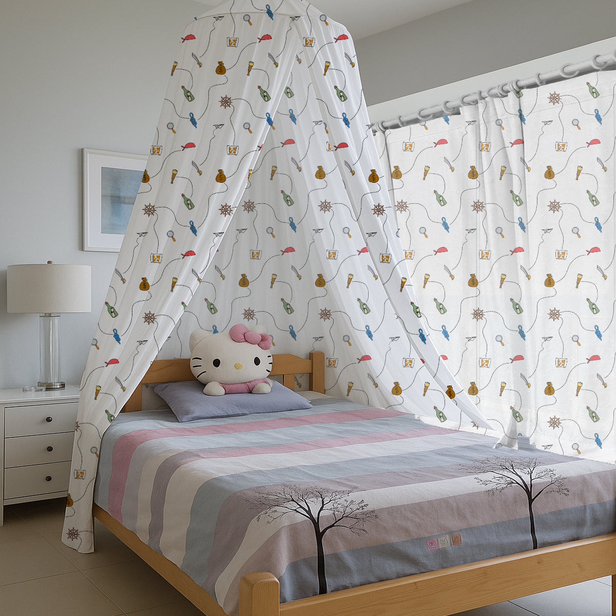 Pirate Art Printed Canopy