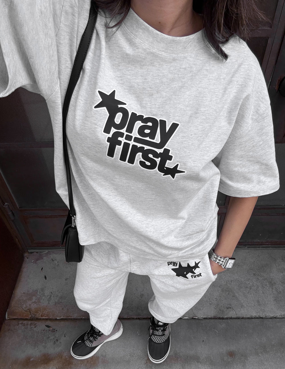 Pray First Heavyweight T-Shirt