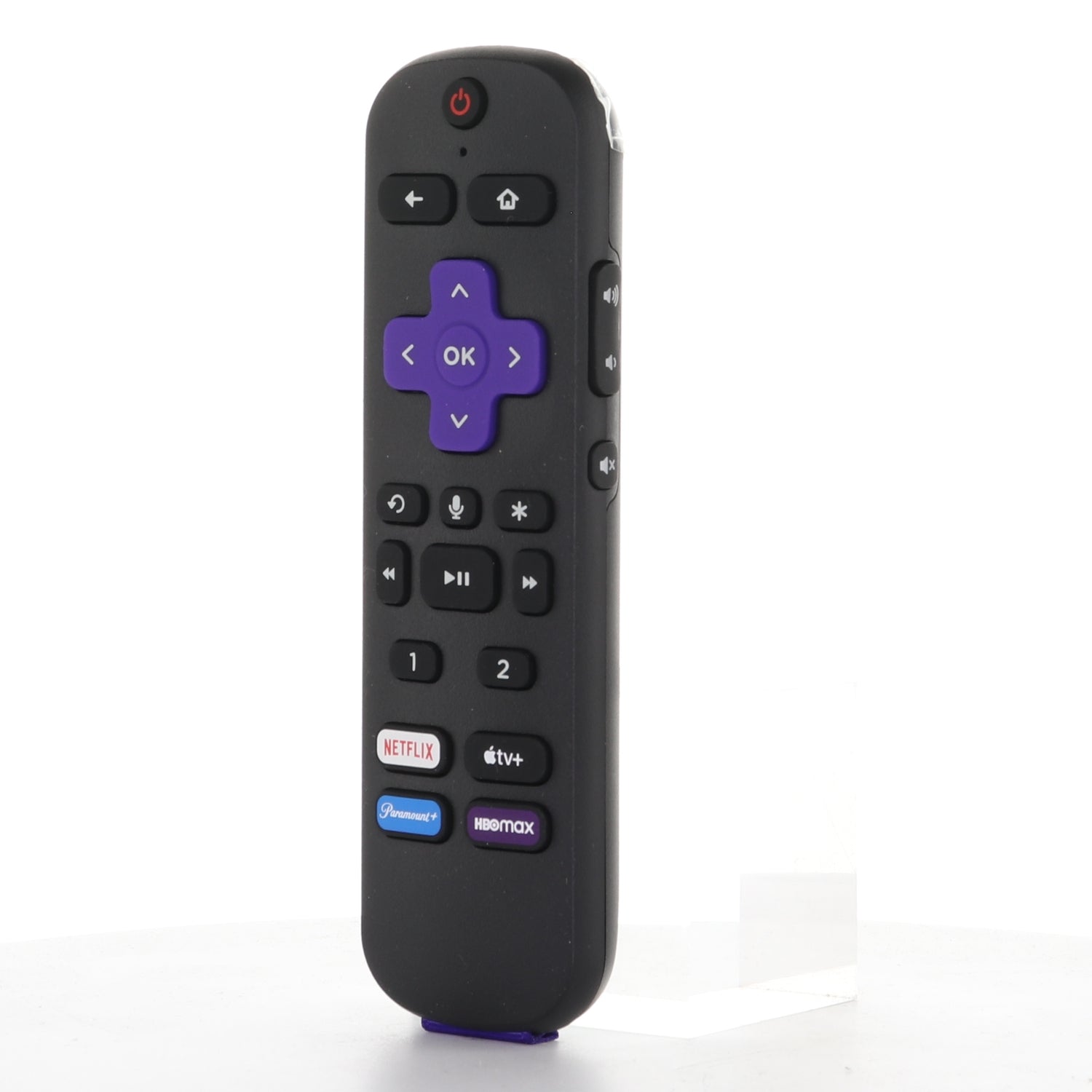 Roku RC-MC1 / RC-MC1F With Headphone jack, Roku Streaming and TV Remote Control - Netflix, Apple TV +, Paramount, HBOMax - 3026000019