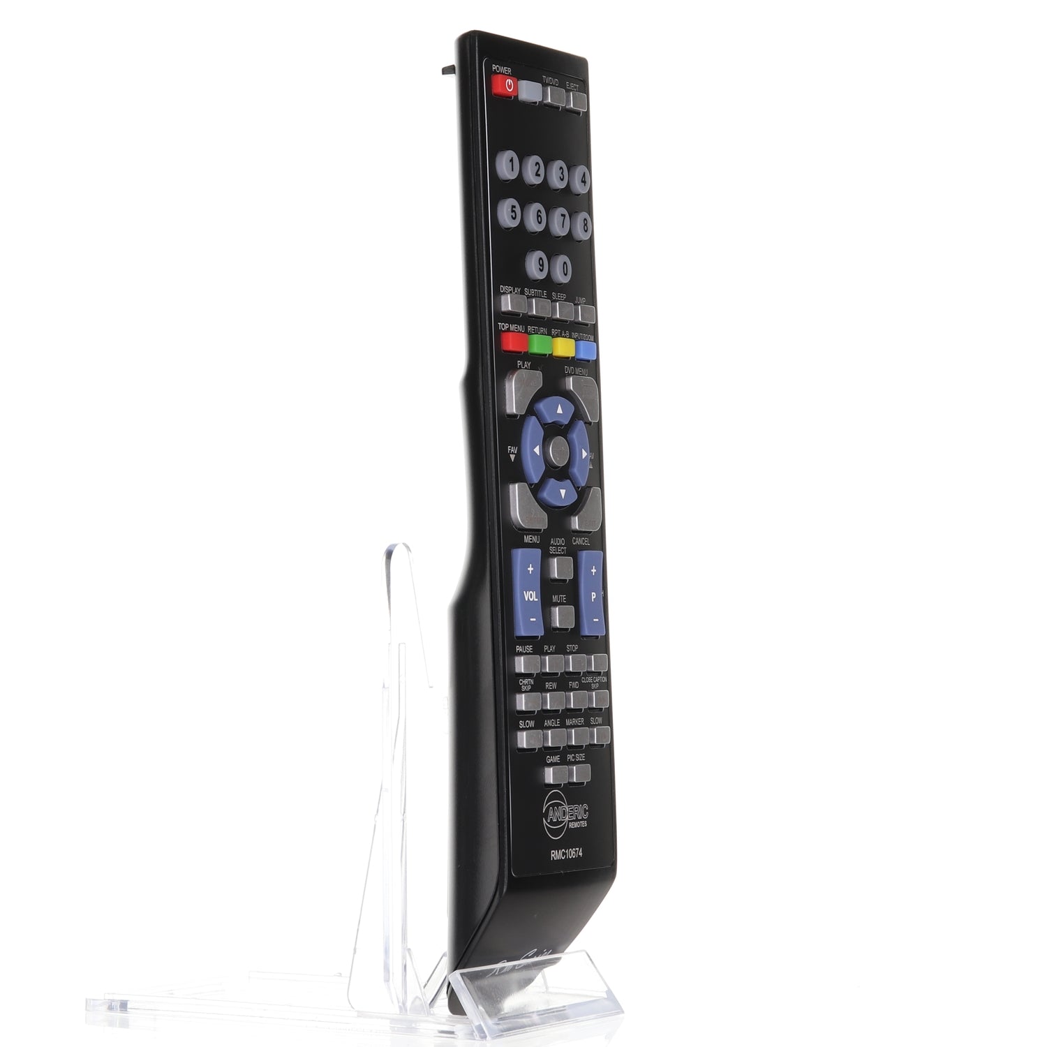 Anderic TV/DVD Remote Control for Toshiba SE-R0305, DC-LWB1, and others - RMC10674