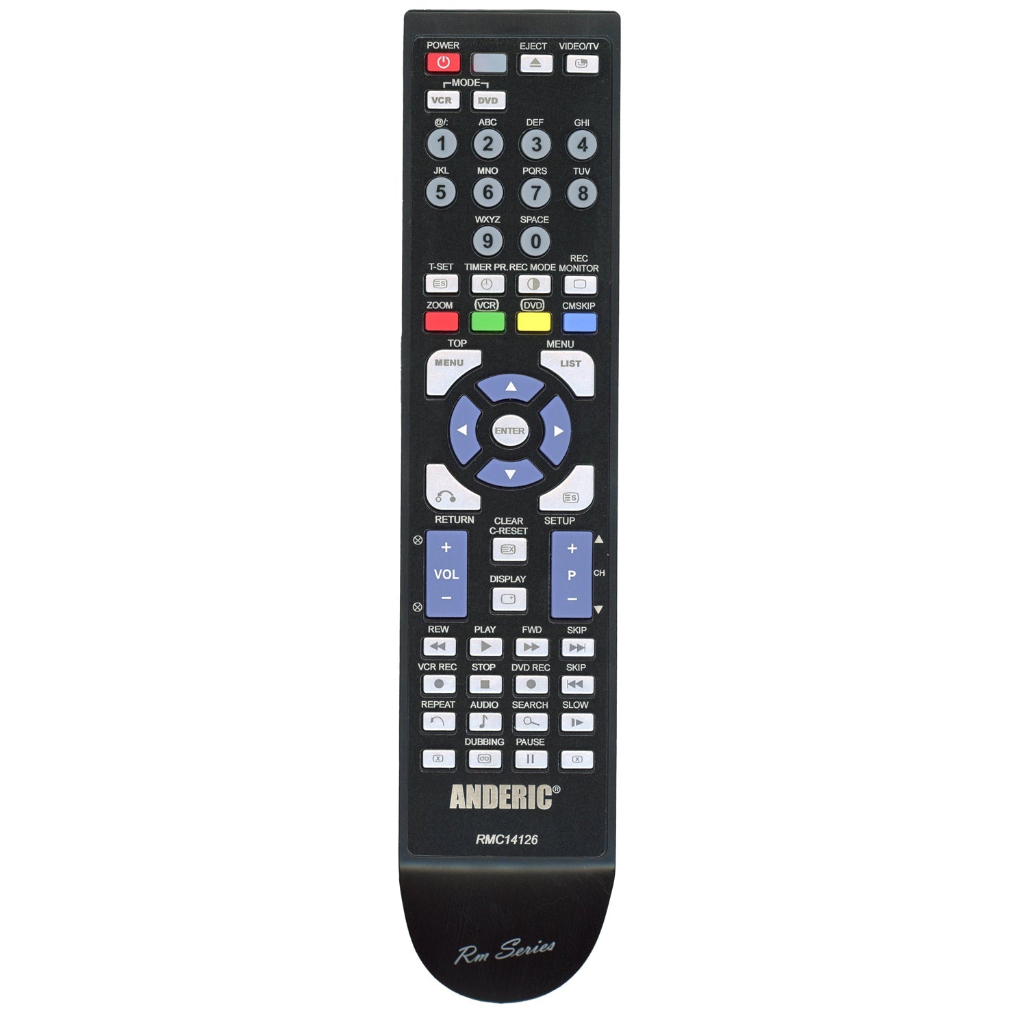 Anderic RMC14126 Replacement DVD/VCR Recorder Remote Control for Sharp, Sylvania, Emerson, and Symphonic | 9HSNB130UD 9HSNB114