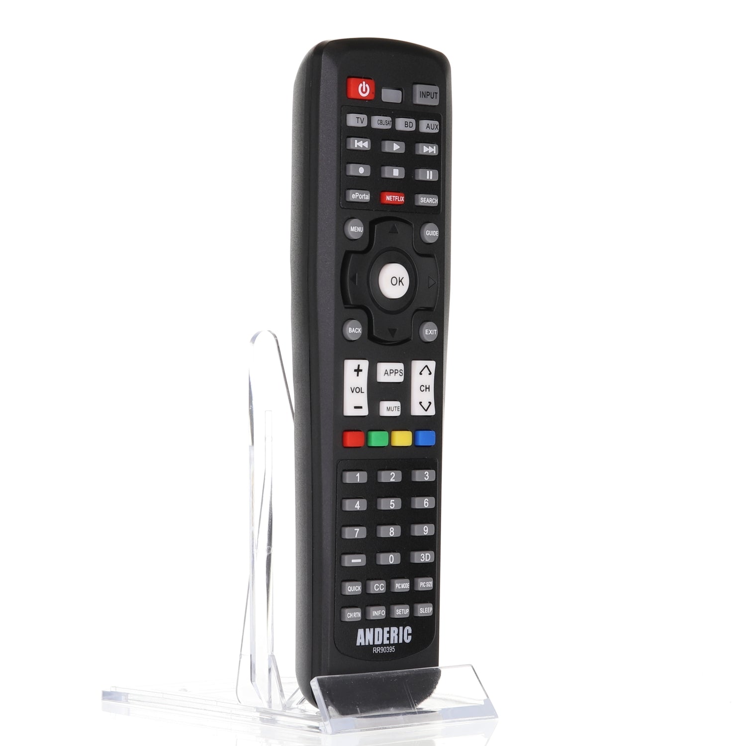 Anderic RR90395 Repalcement Smart TV Remote Control for Toshiba CT-90395 and Others