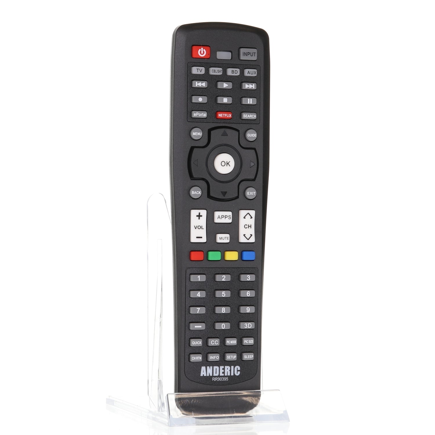 Anderic RR90395 Repalcement Smart TV Remote Control for Toshiba CT-90395 and Others