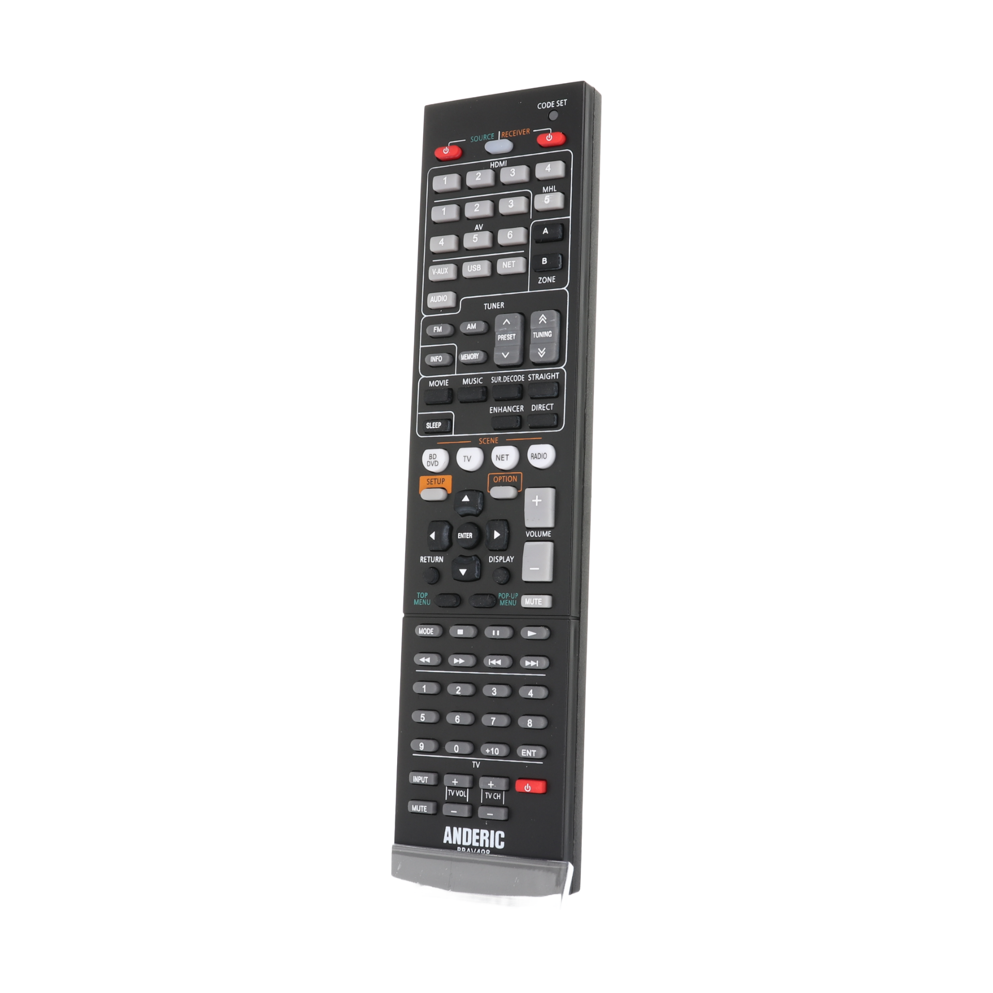 Anderic RRAV498 Replacement Receiver Remote Control for Yamaha RAV498 and Others