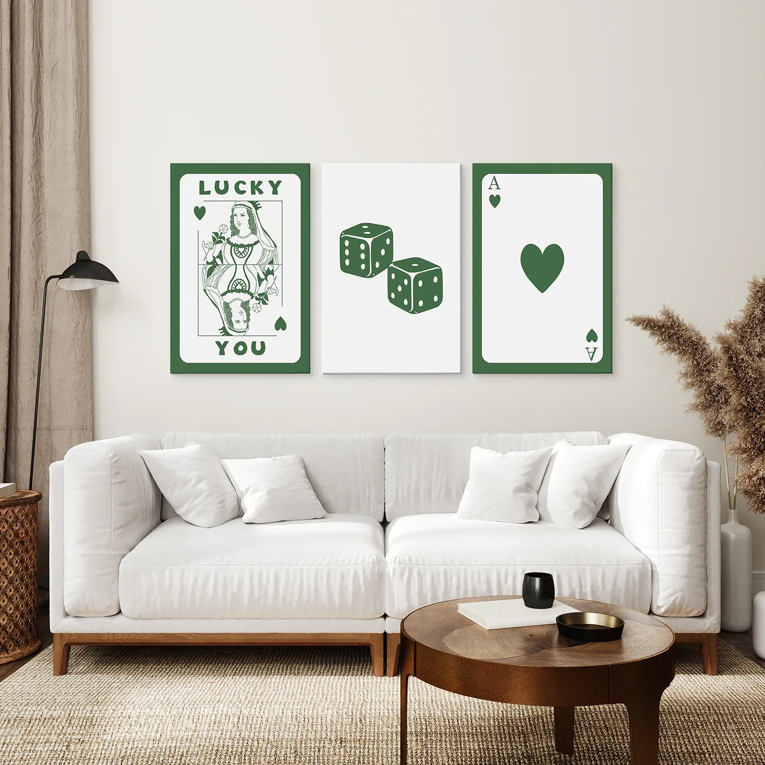 Vintage Poker-Karten-Set, 3-teilig, trendige Wandkunst