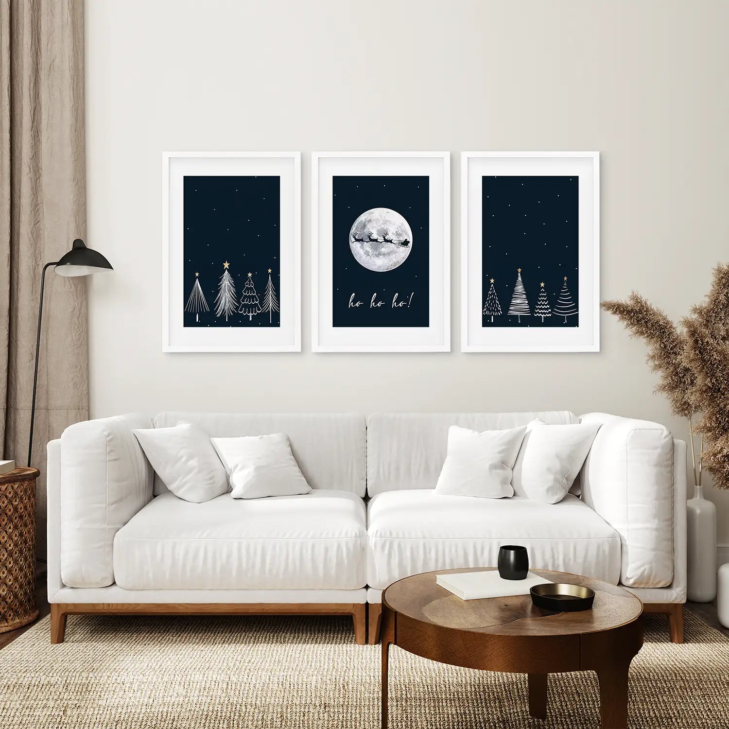 Winter Nordische Landschaft Weihnachts-Set aus 3 Drucken