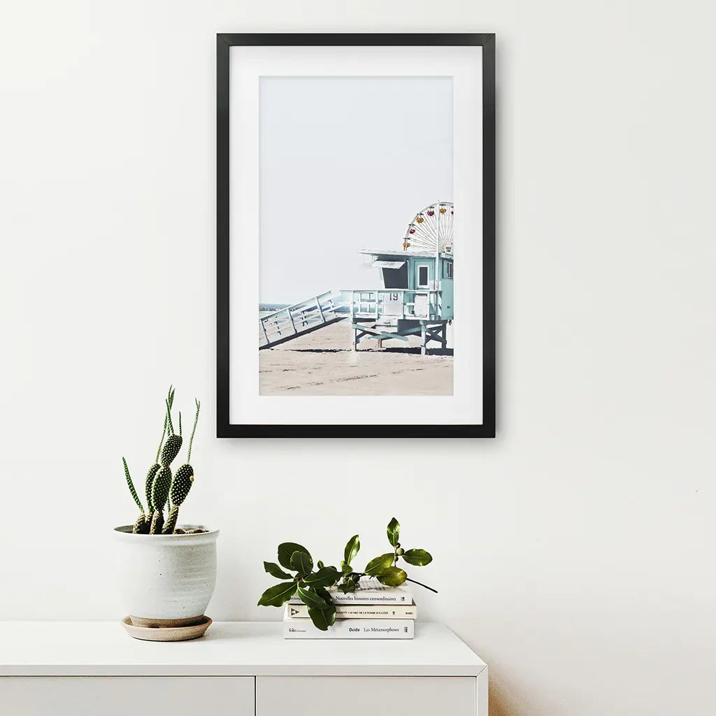Wanddeko Santa Monica Beach. Rettungsschwimmerturm