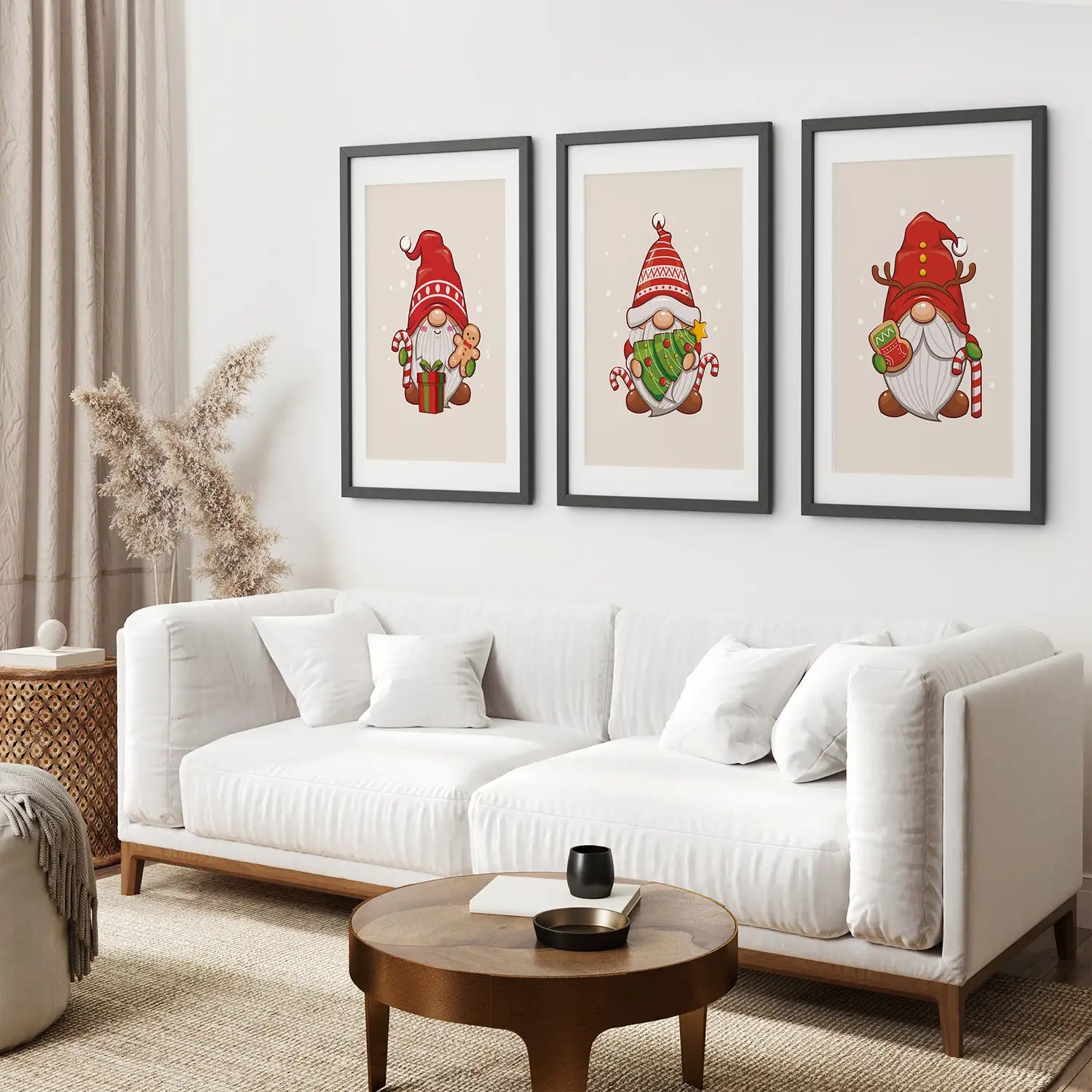 Weihnachtswichtel Kinderzimmer Deko Wandbild Set