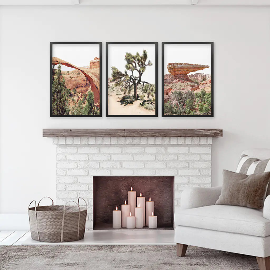 US Wüsten-Wandkunst. Arches-Nationalpark, Klippe, Joshua Tree