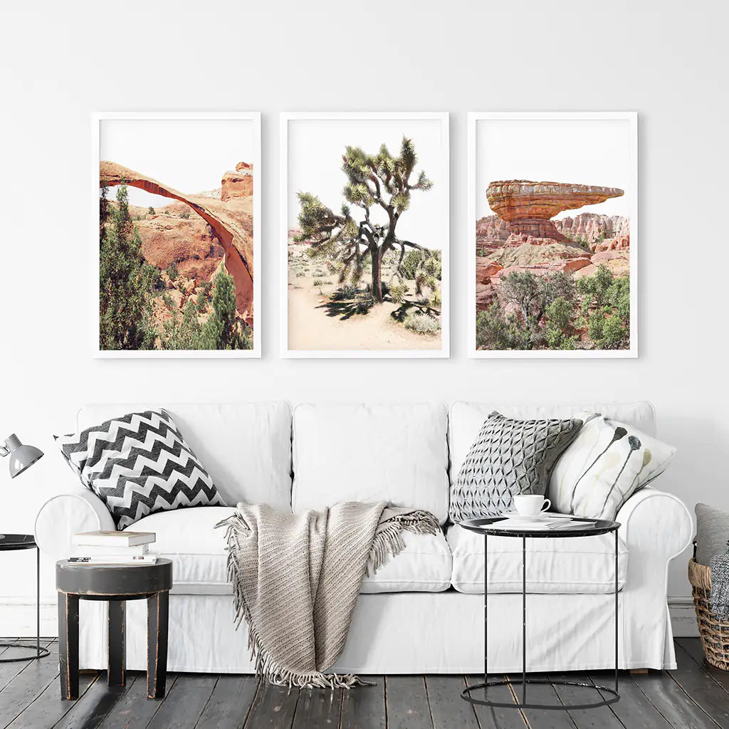 US Wüsten-Wandkunst. Arches-Nationalpark, Klippe, Joshua Tree