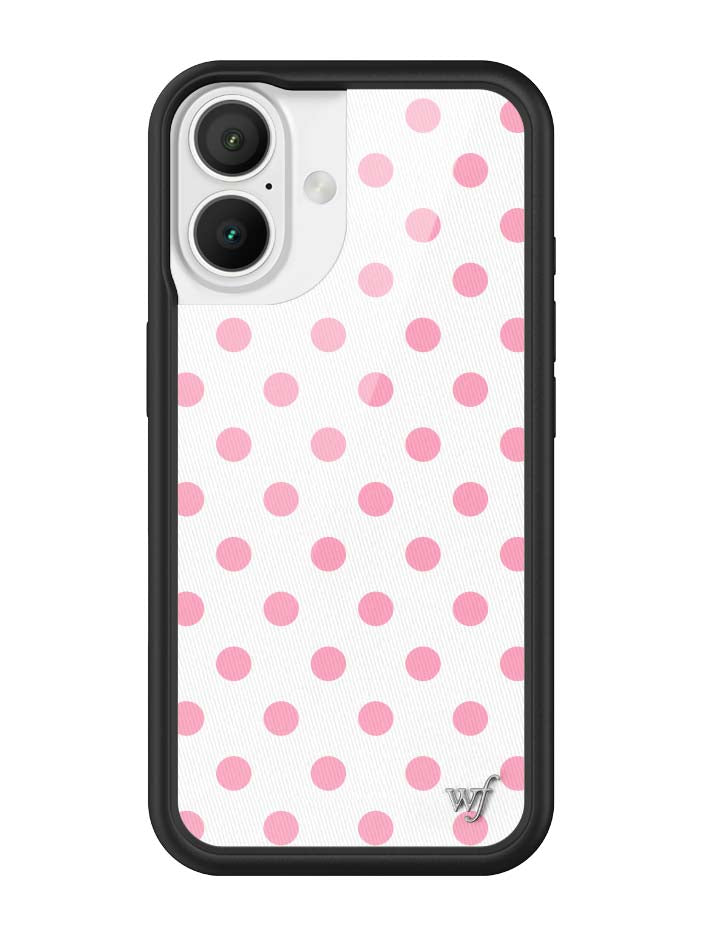 Polka Dot | White and Pink iPhone Case