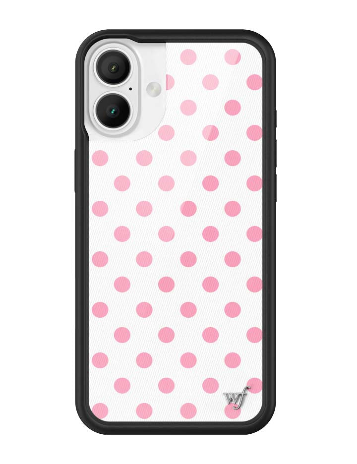 Polka Dot | White and Pink iPhone Case