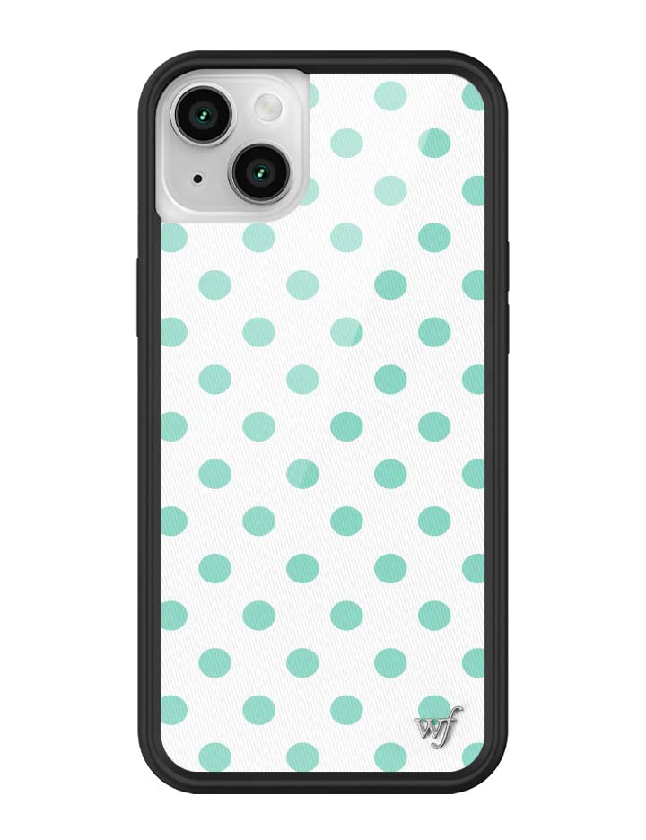 Polka Dot | White and Turquoise iPhone Case