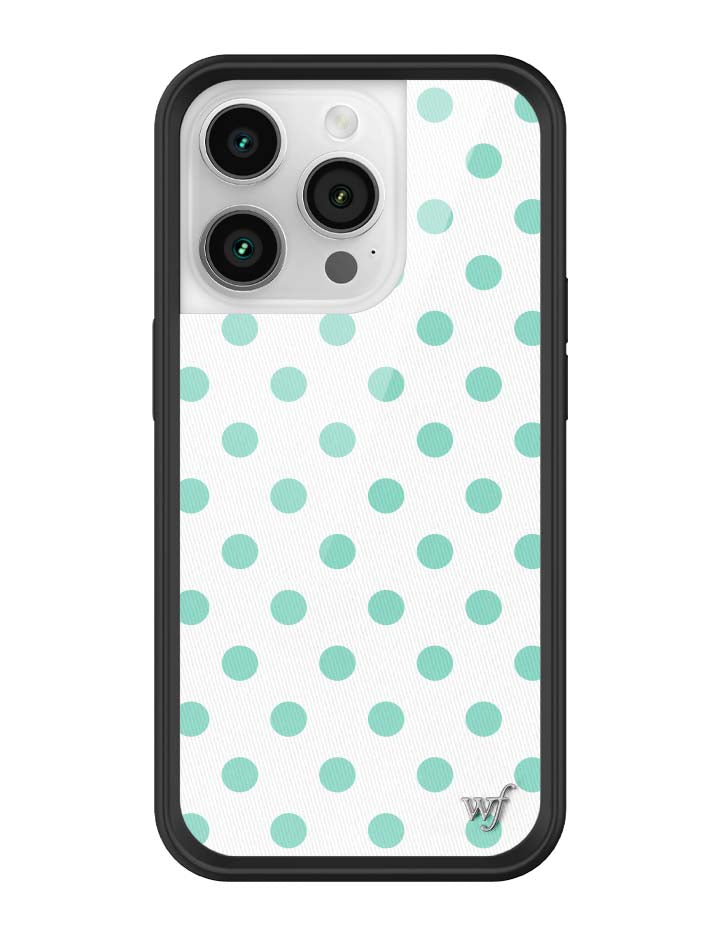 Polka Dot | White and Turquoise iPhone Case