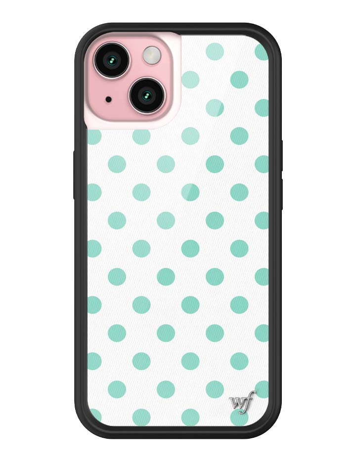 Polka Dot | White and Turquoise iPhone Case