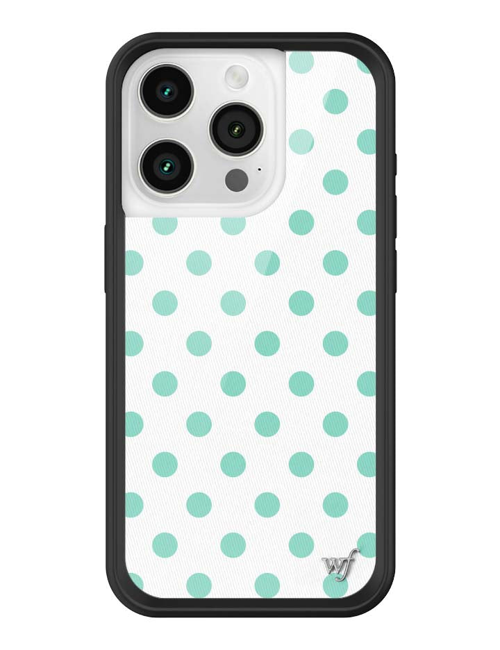 Polka Dot | White and Turquoise iPhone Case