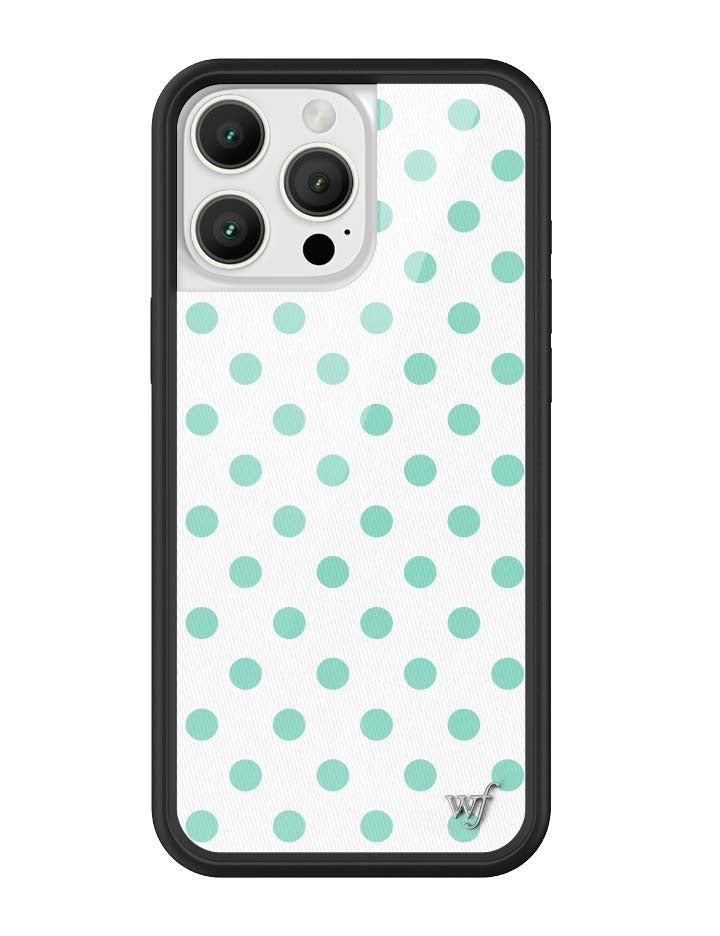 Polka Dot | White and Turquoise iPhone Case