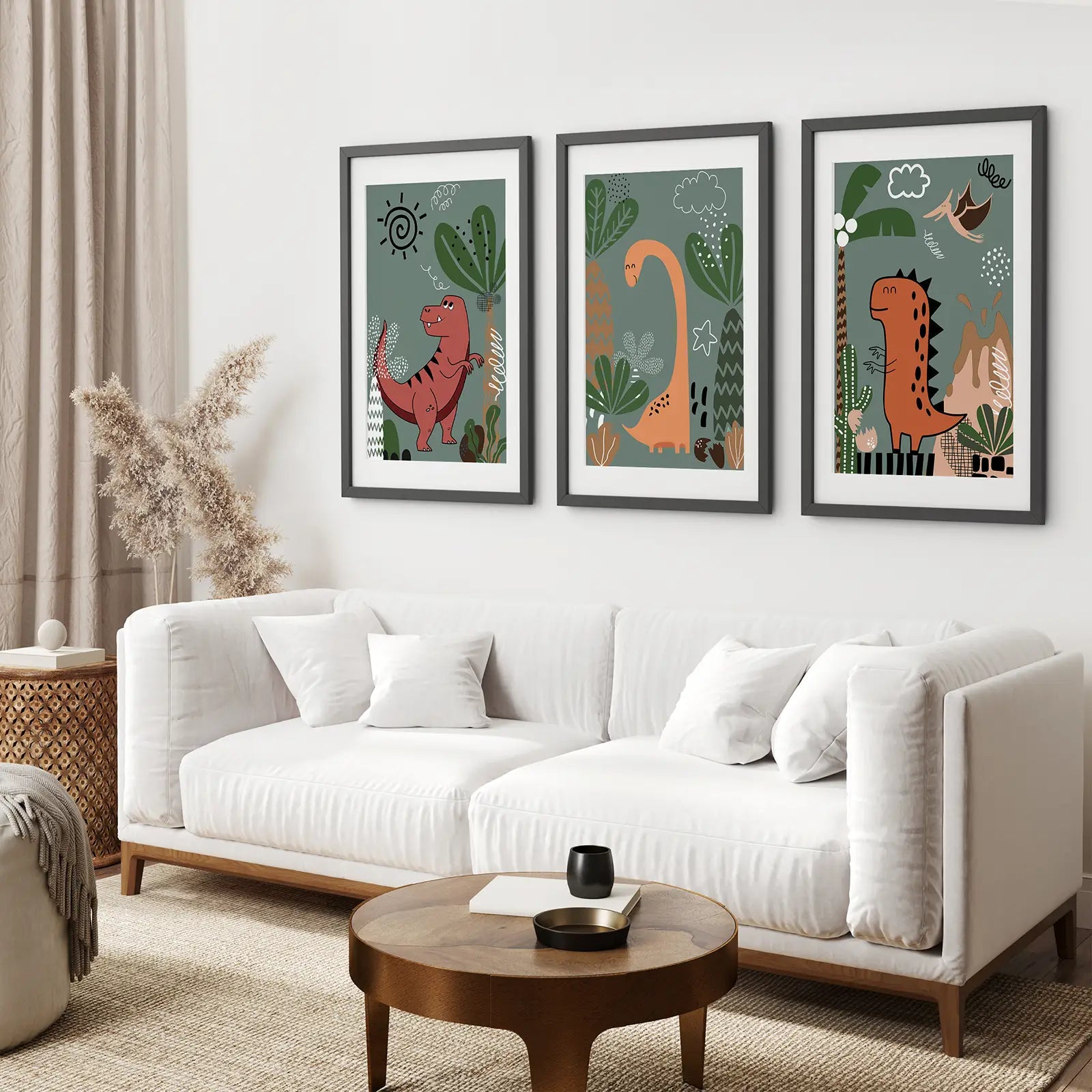 Grünes Dinosaurier Kinderzimmer Deko Kinderzimmer Wandkunst