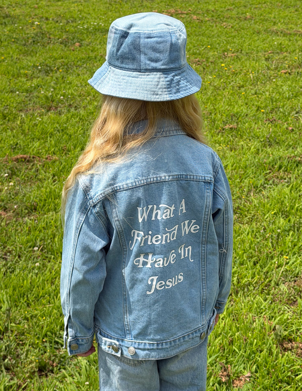 Was für ein Freund in Jesus Kinder-Jeansjacke