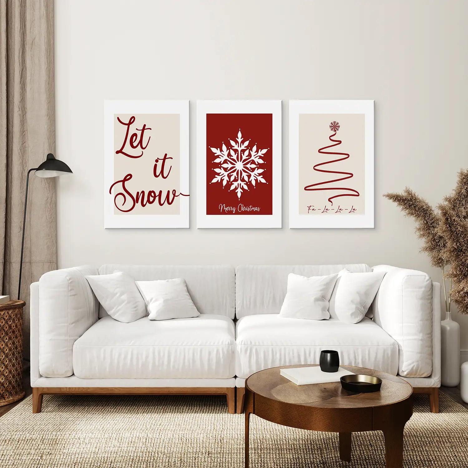 Frohe Weihnachten Minimalistische Weihnachtsdekorationsposter