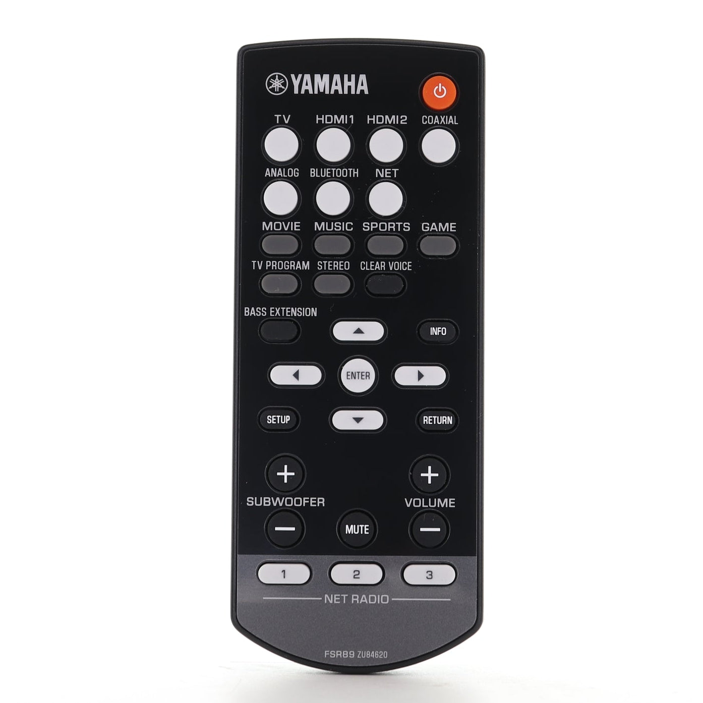 Yamaha FSR89 MusicCast Wireless Multiroom Sound Bar Remote Control - ZU846200