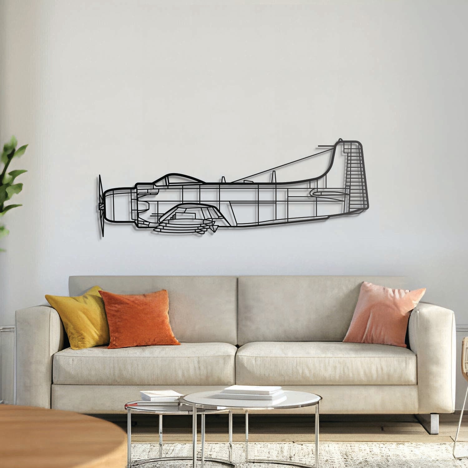 A-1H Skyraider Metallflugzeug Wandbild - NCP0404