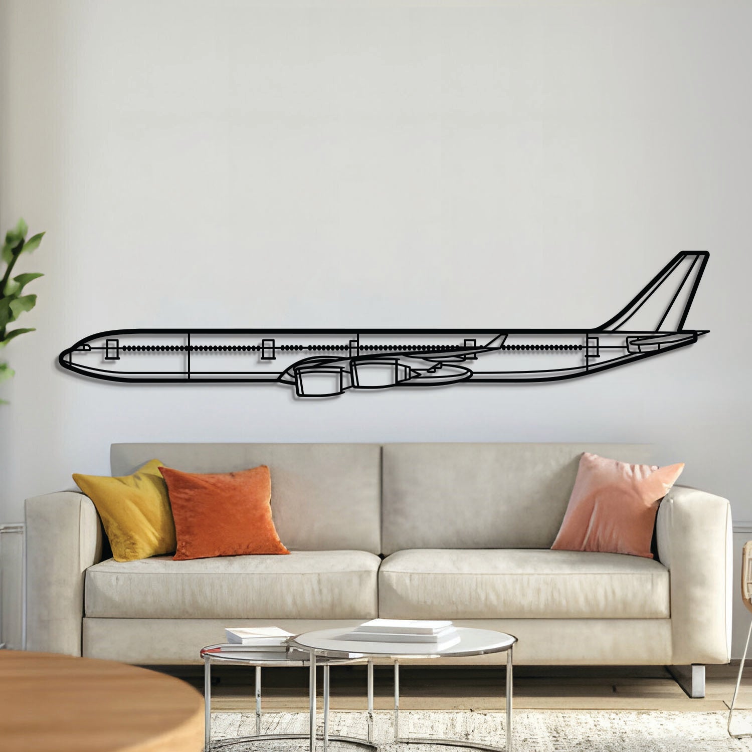 A340-600 Metallflugzeug Wandkunst - NCP0408