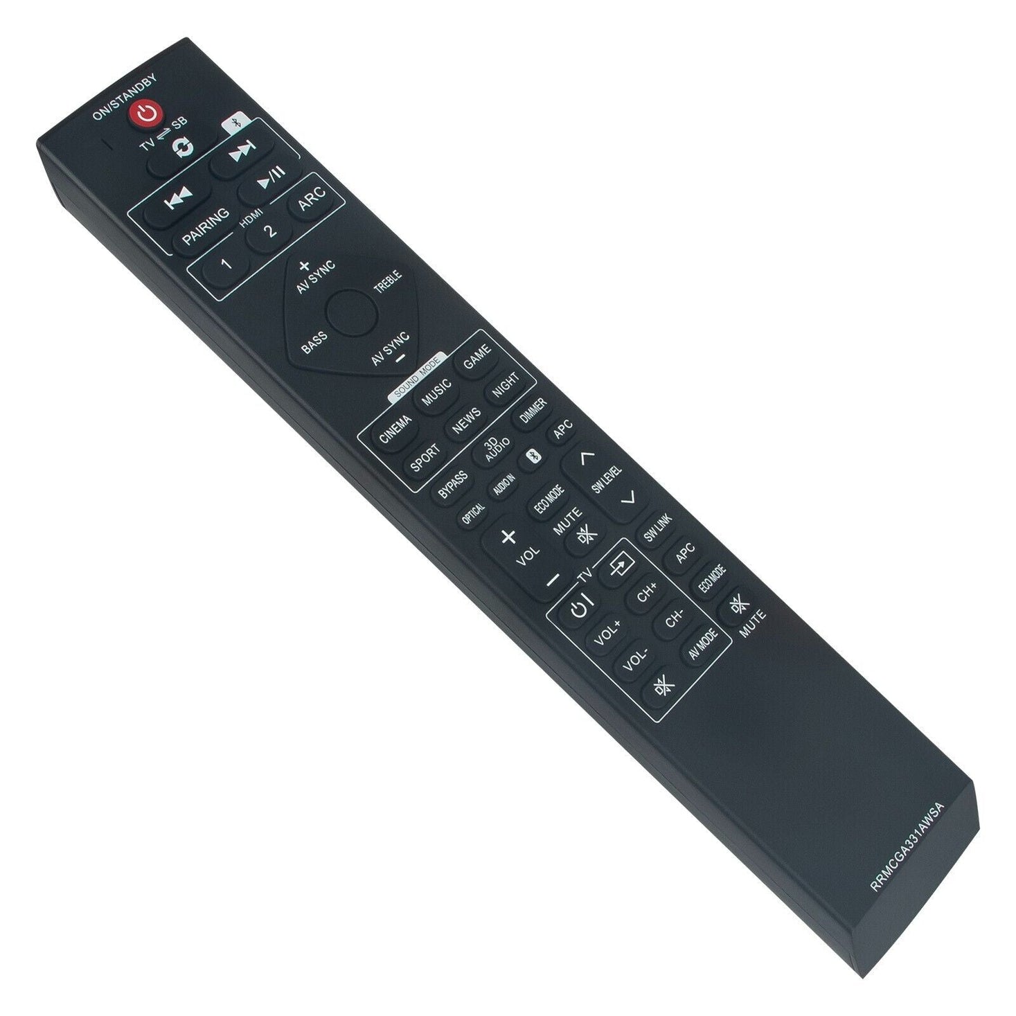 Anderic Generic RRMCGA331AWSA for Sharp Sound Bar Remote Control - RRGA331AWSA