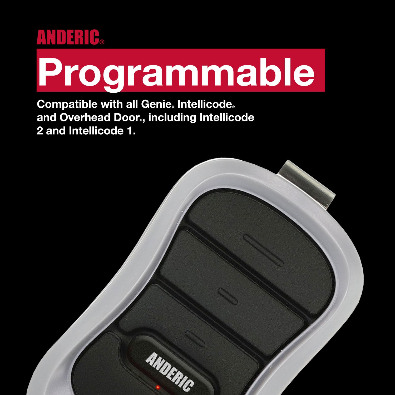 Anderic G3TBX Replacement Garage Door Opener Remote Control for Genie Intellicode G3T-BX G3T-R G3T-A