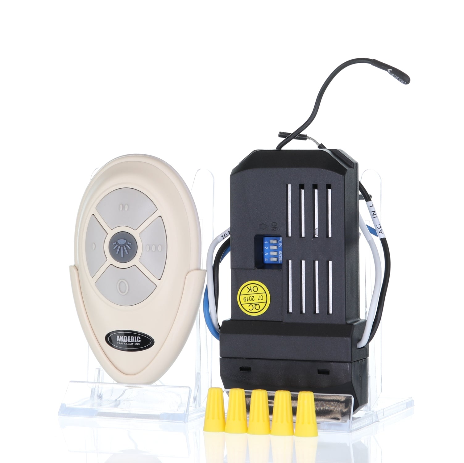 Ceiling Fan Remote Control Kit for 3-speed AC Fans with Pull-strings - Add remote control functionality to your ceiling fan