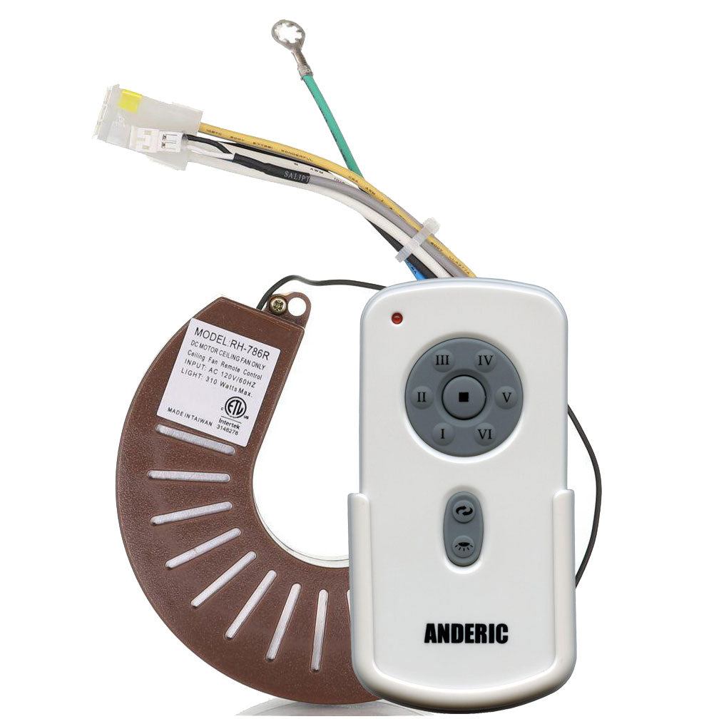 Anderic RH786R/RR787T-KIT Replacement Ceiling Fan Remote Control Kit for Casablanca and Others