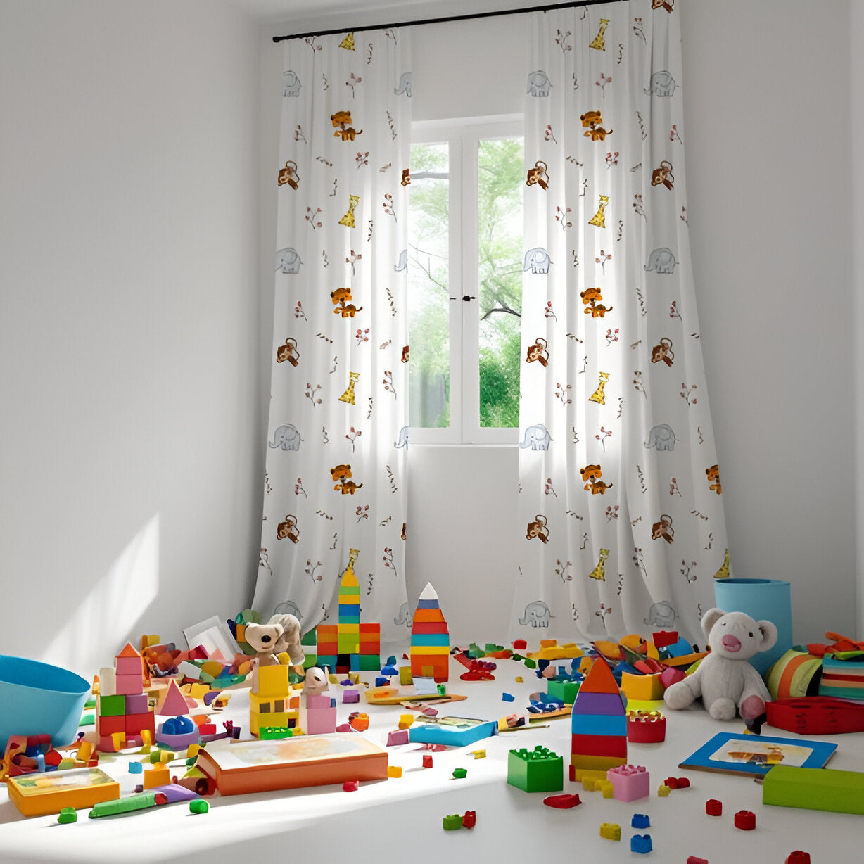 Animal Themed Baby Room Curtain