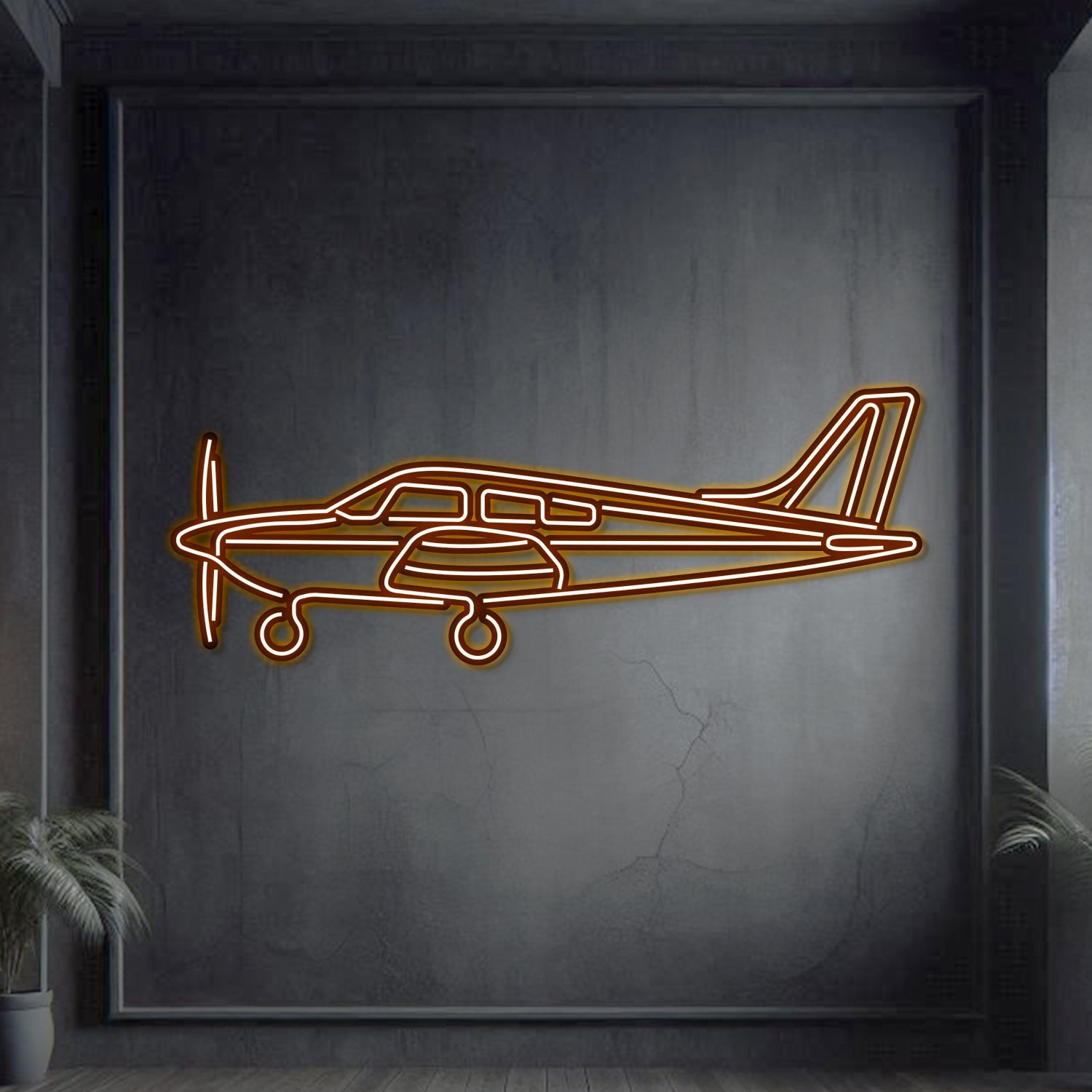 Archer LX Metall-Neon Flugzeug Wandkunst - NCN0013