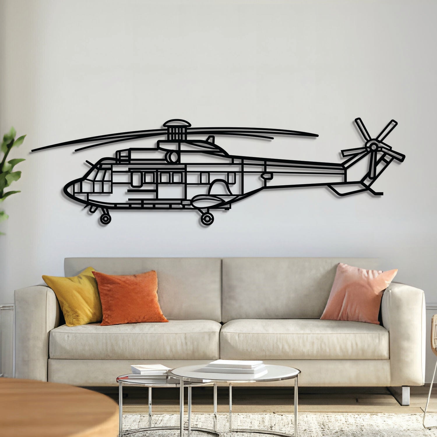 AS 332UL Metall Flugzeug Wandkunst - NCP0516