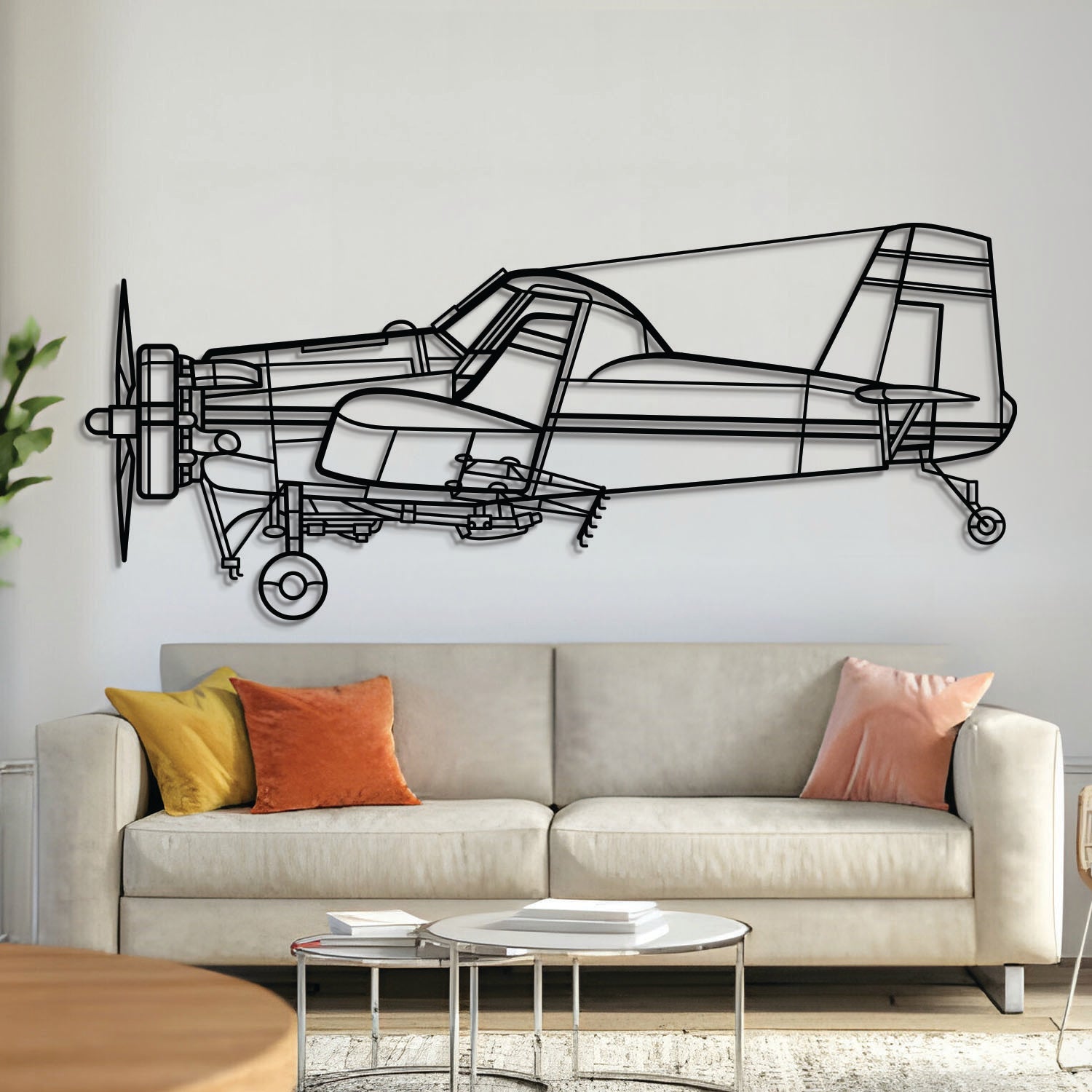 AT-301 Metallflugzeug Wandkunst - NCP0411