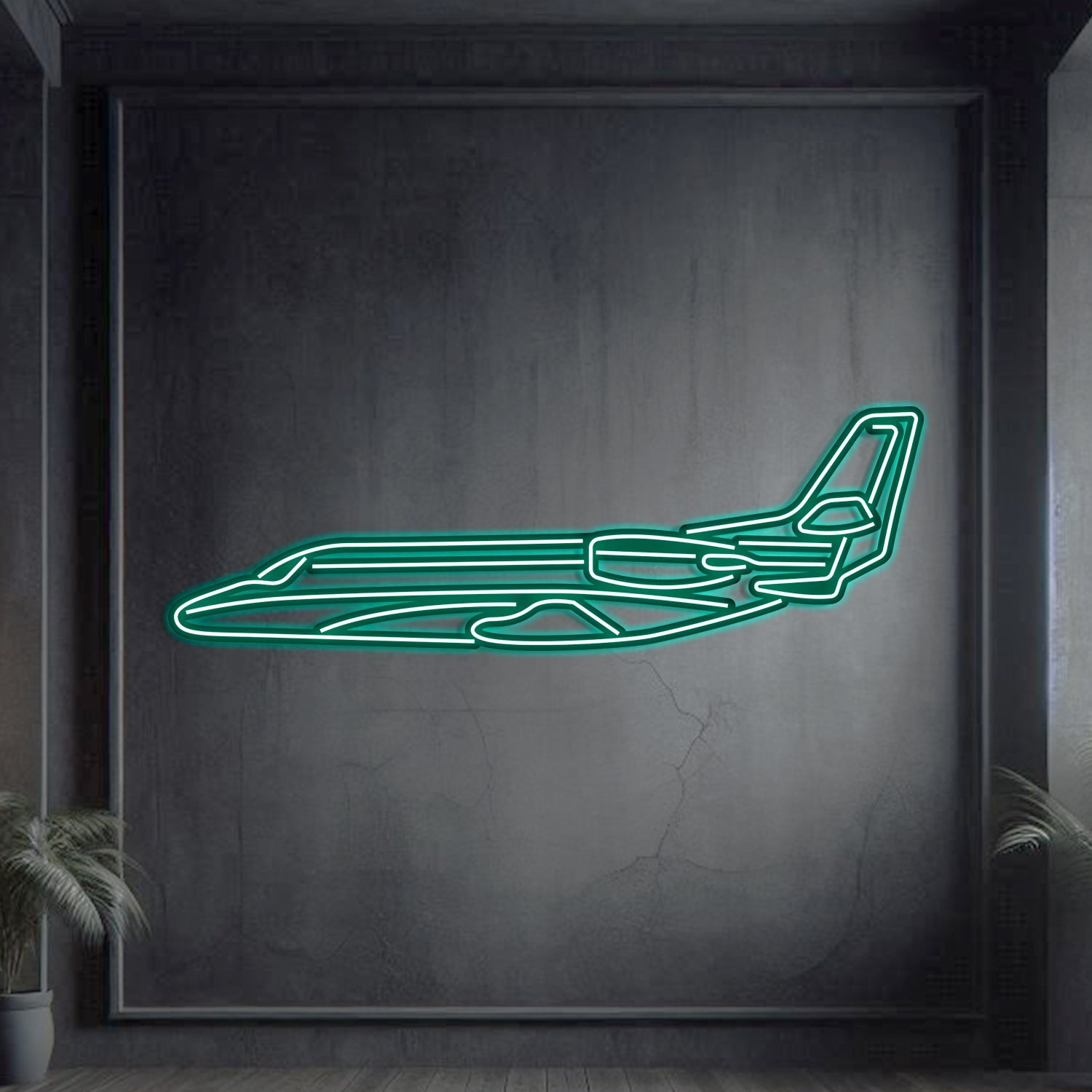 Citation XLS Metall-Neon-Flugzeug Wandkunst – NCN0025