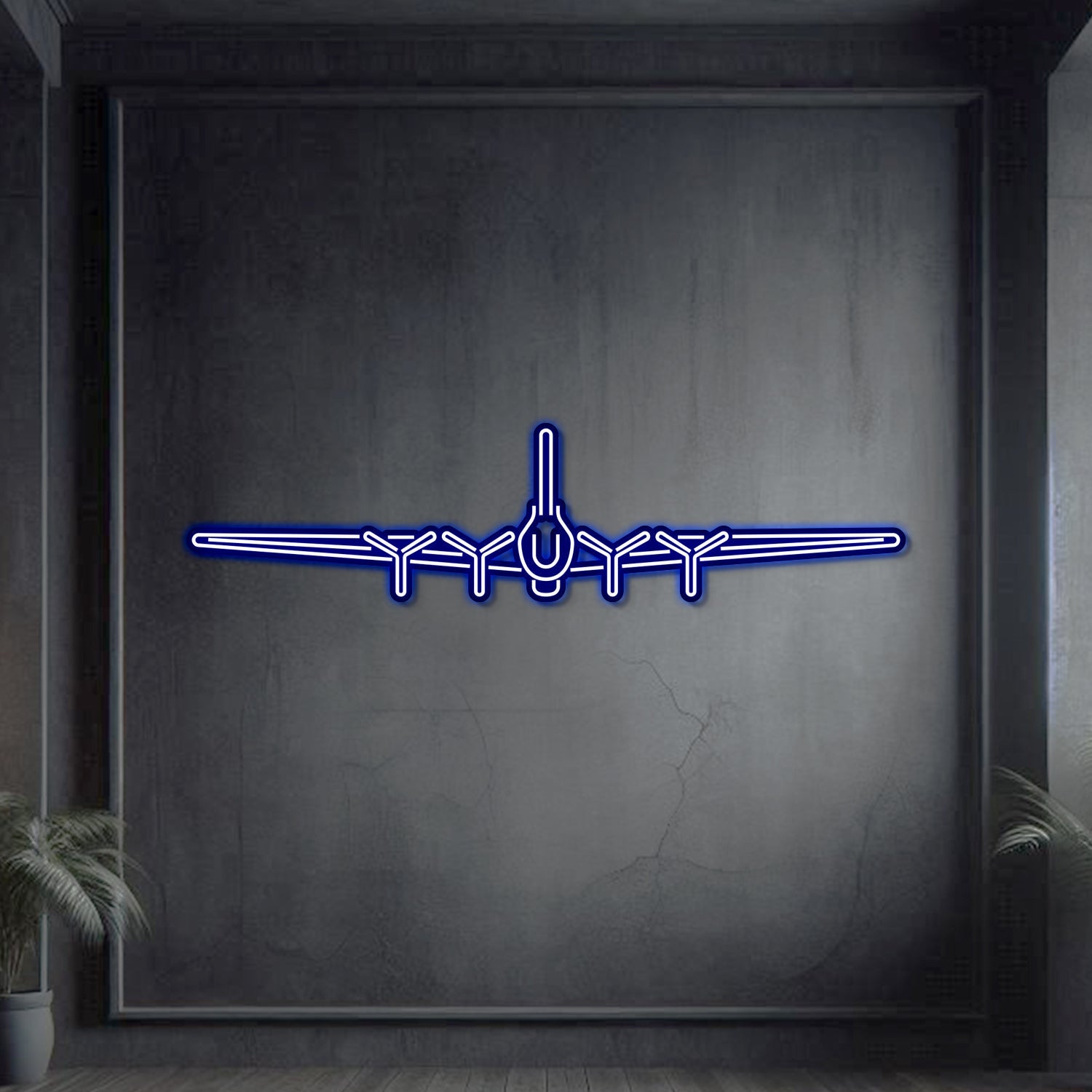 B-17 Flying Fortress Metall-Neon-Flugzeug-Wandkunst - NCN0016