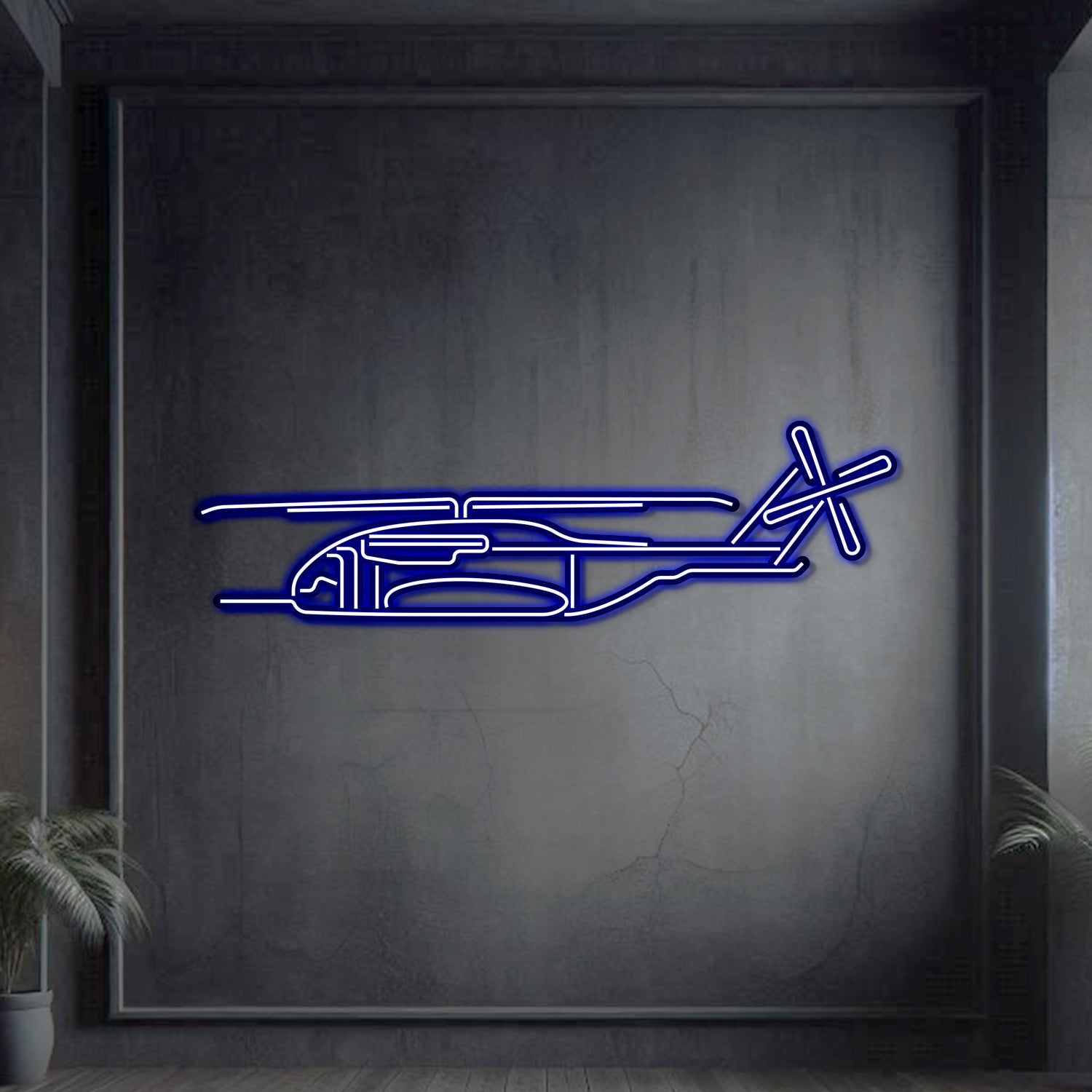 CH-53K King Stallion Metall Neon Flugzeug Wandkunst - NCN0023