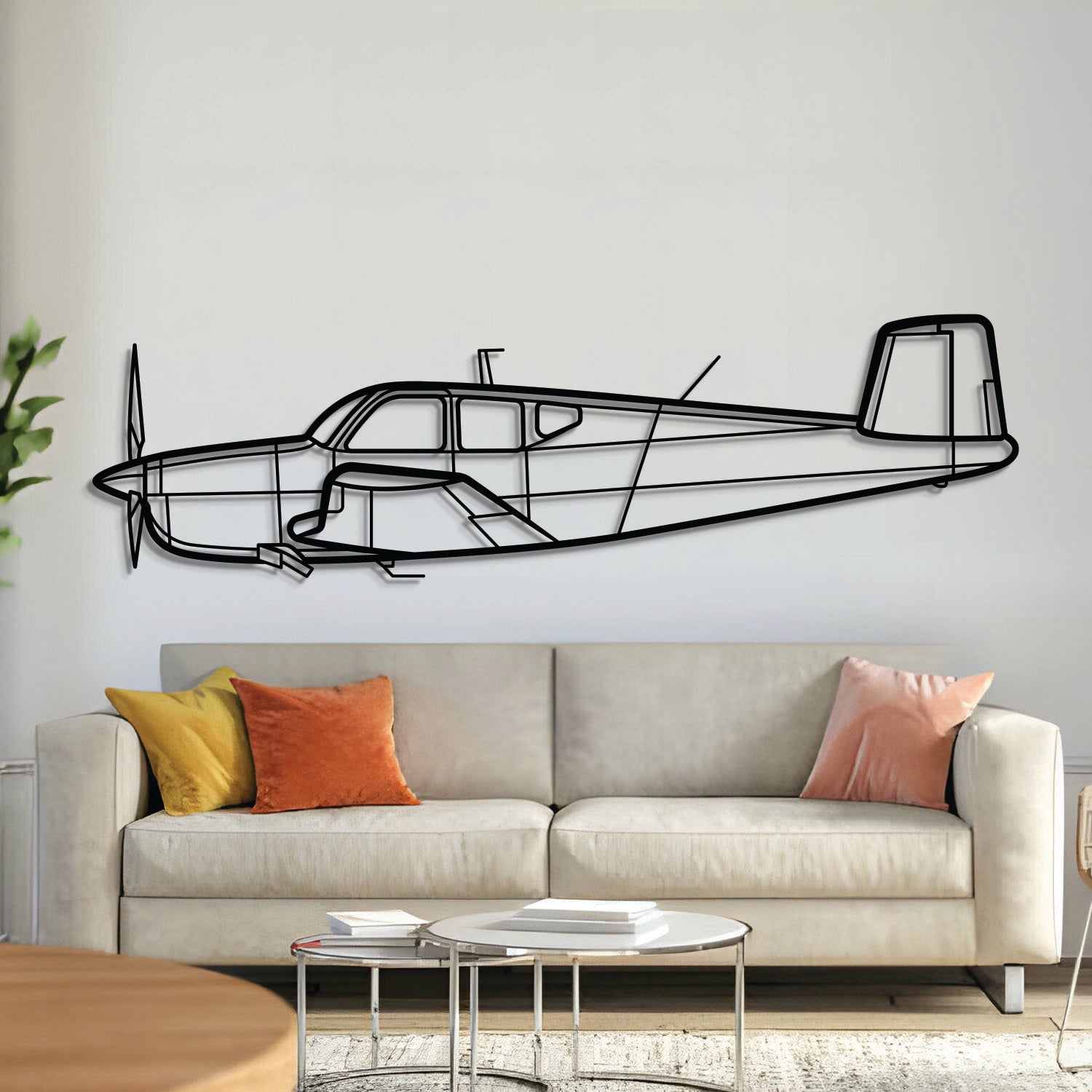 Bonanza K35 Metall Flugzeug Wandkunst - NCP0312
