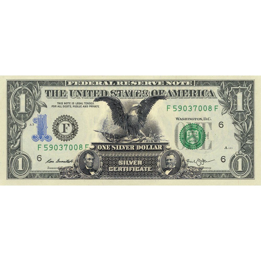 "Schwarzer Adler" - Echtes gesetzliches Zahlungsmittel U.S. 1-Dollar-Note