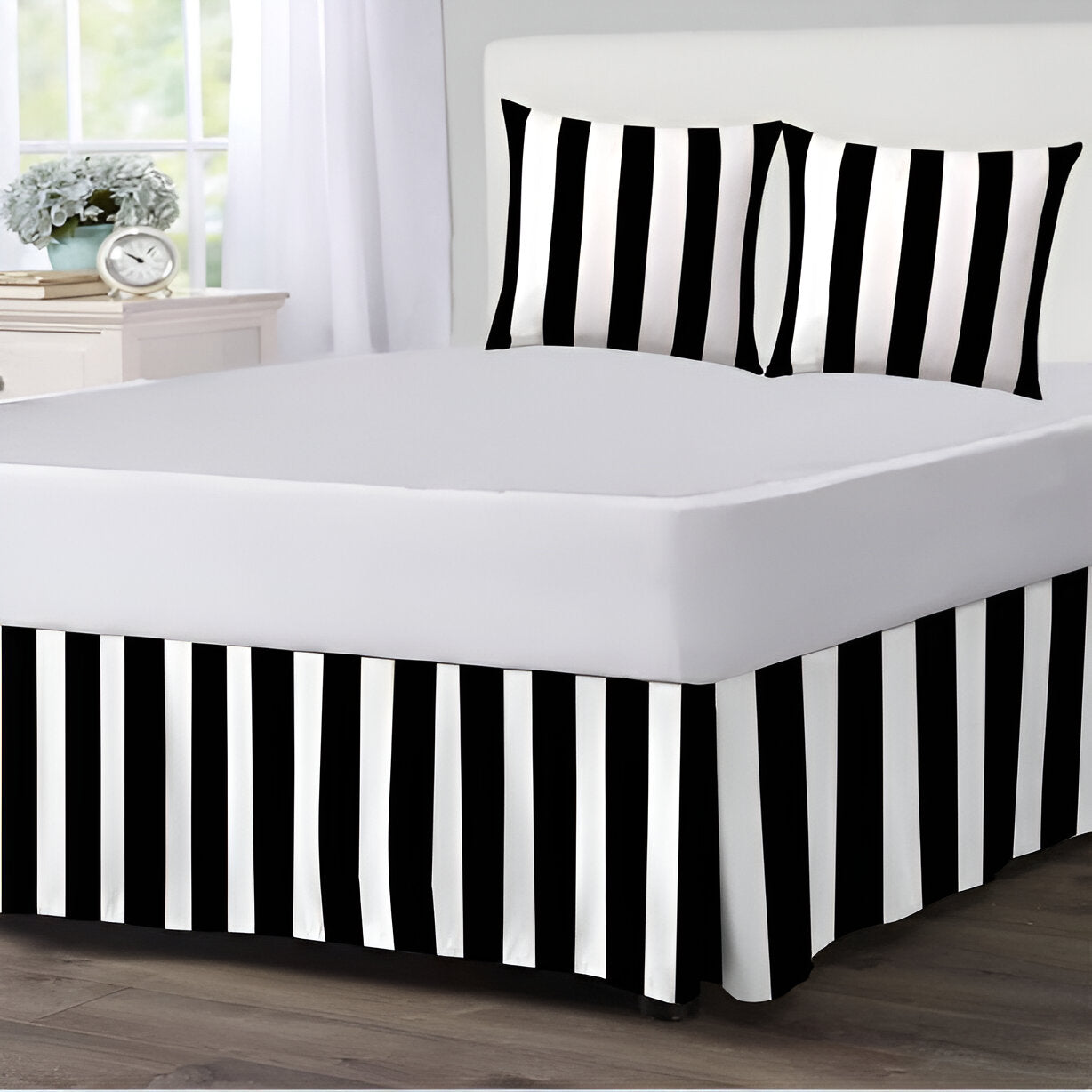 400TC Stripe Border Frame Cotton Sateen Duvet Cover Set
