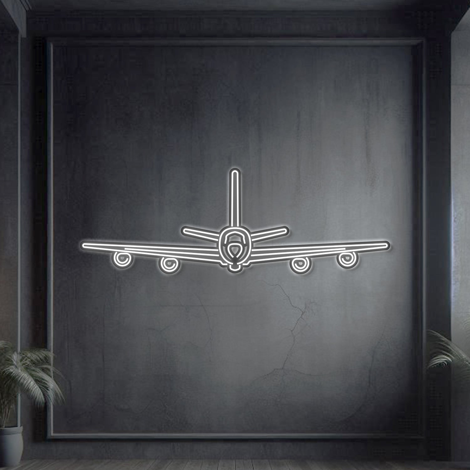 KC-135R Stratotanker Front Metall-Neon-Flugzeug Wandkunst - NCN0052