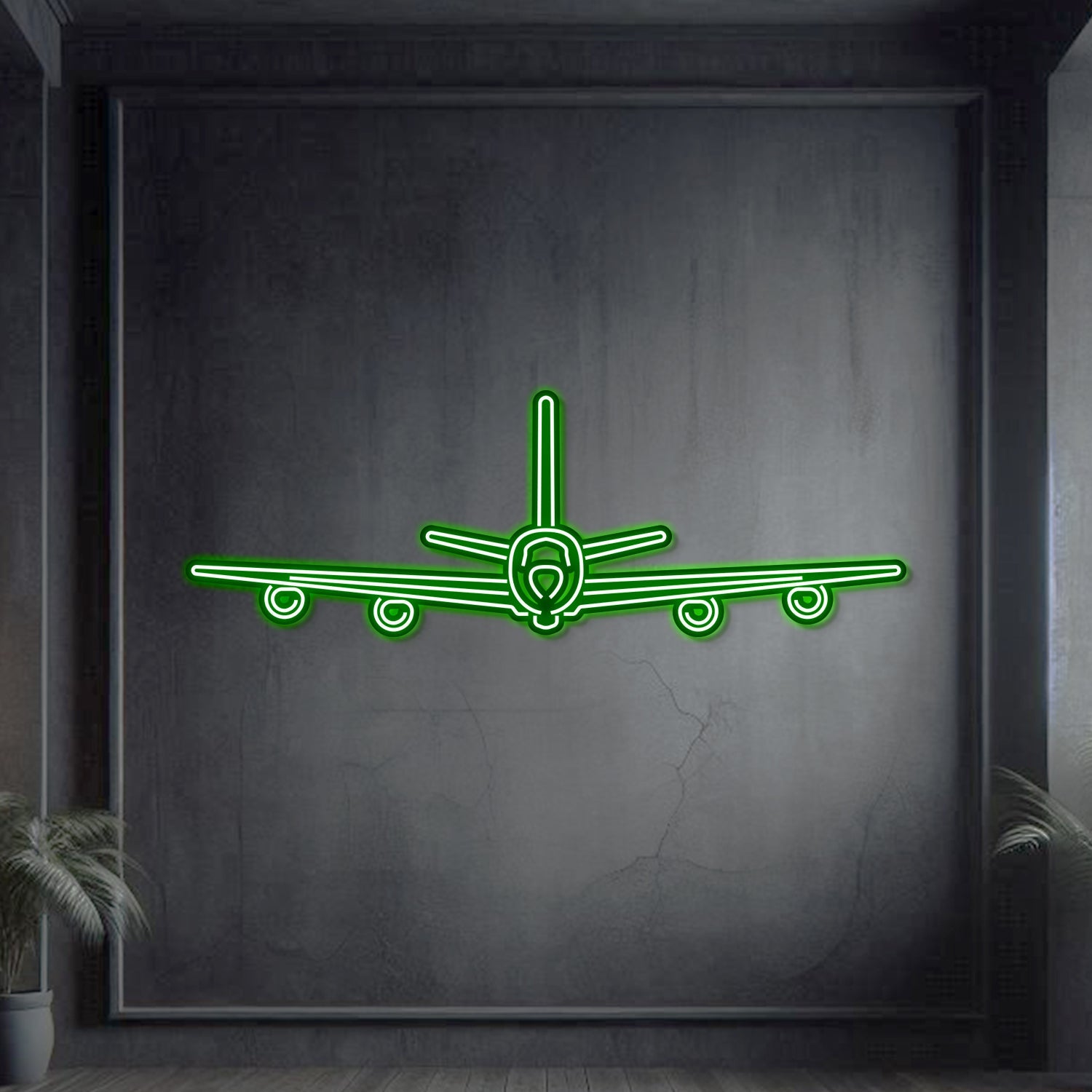 KC-135R Stratotanker Front Metall-Neon-Flugzeug Wandkunst - NCN0052