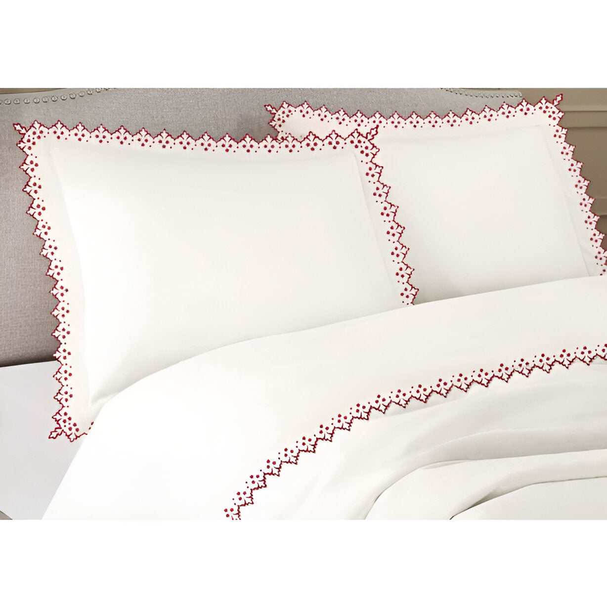 Elegant Flower Embroidered Duvet Cover Set