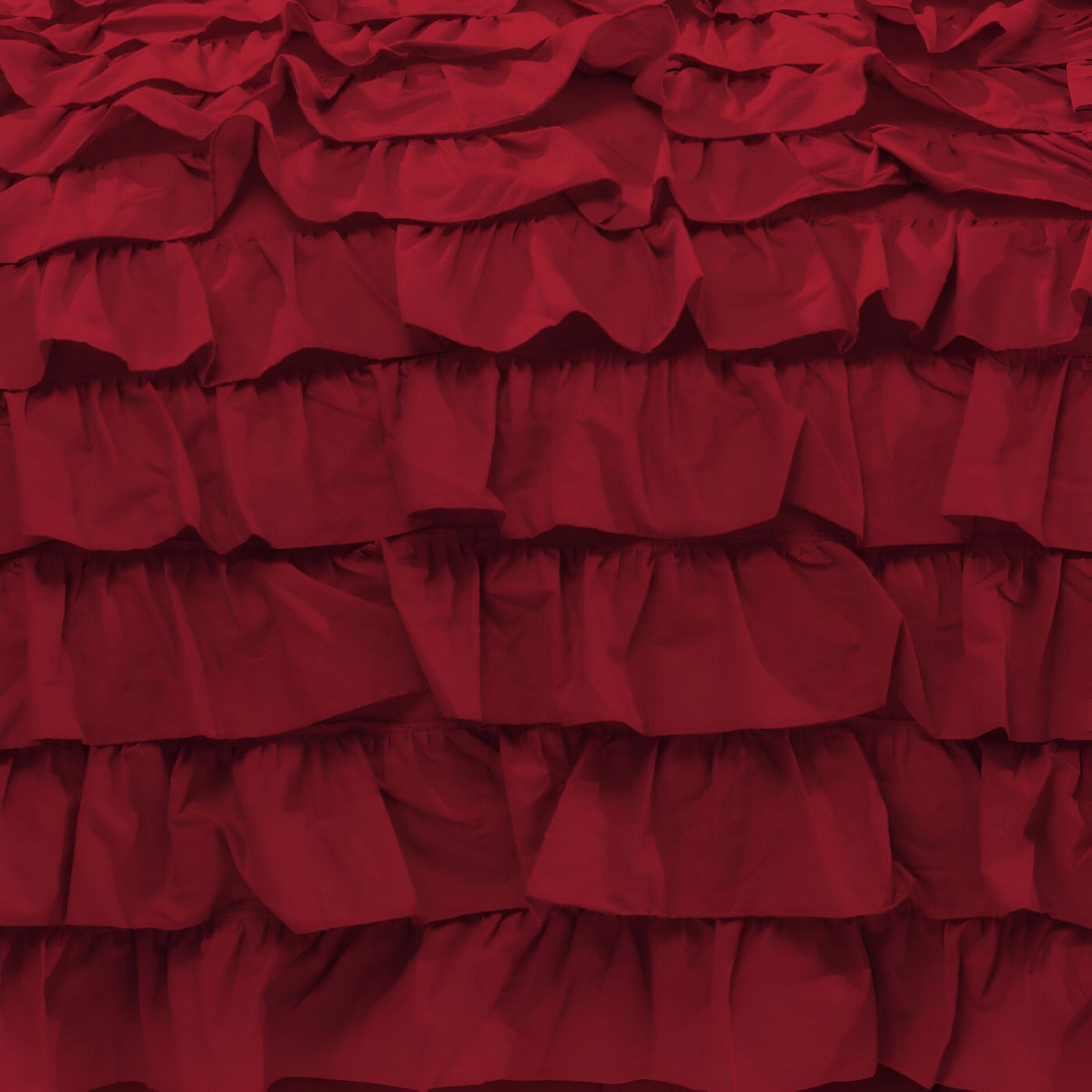 400TC Sateen Solid Cotton Waterfall Ruffle Duvet Cover Set