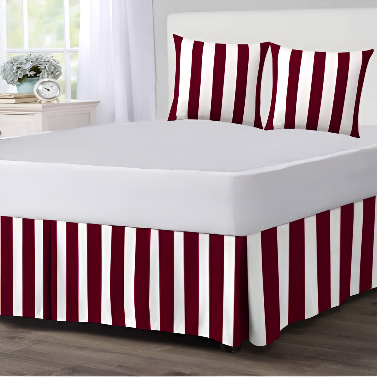 400TC Stripe Border Frame Cotton Sateen Duvet Cover Set