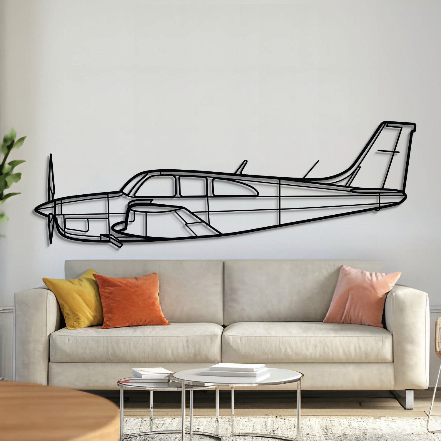 C33 Metallflugzeug Wandkunst - NCP0263