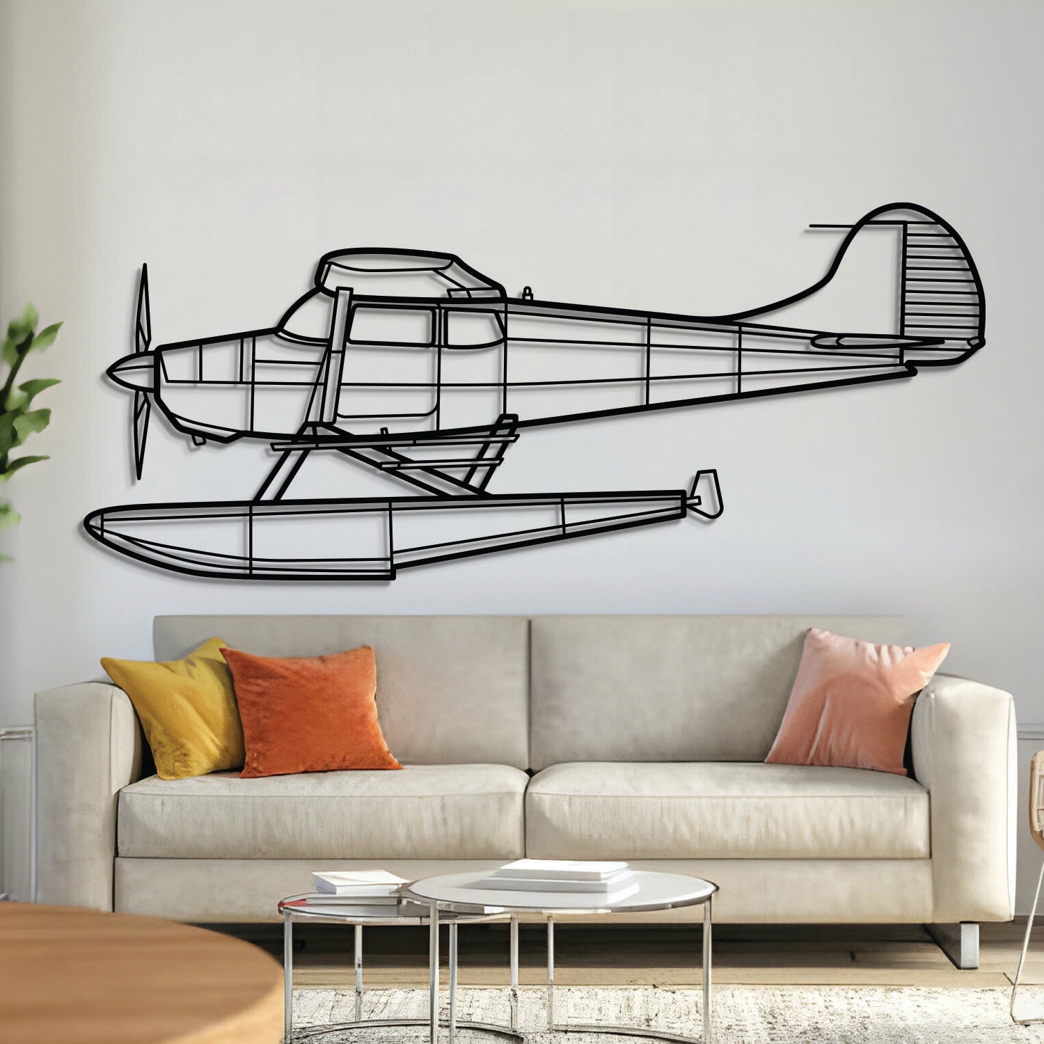 170B Flugzeug-Wandkunst aus Metall – NCP0204