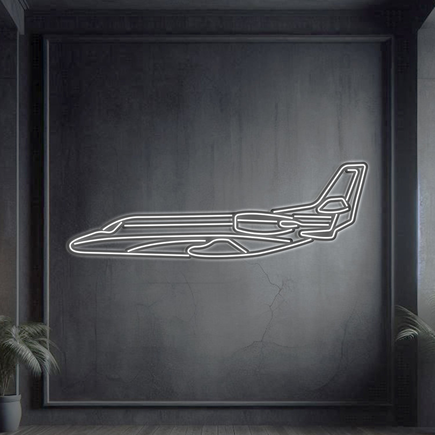 Citation XLS Metall-Neon-Flugzeug Wandkunst – NCN0025